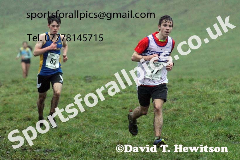Mens under-17s, NECAA Junior Cross Country Relays, Thornley Farm, Peterlee, Saturday, December 12th. Photo: David T. Hewitson/Sports for All Pics